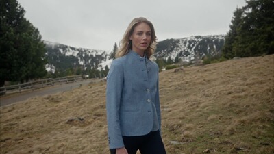 Tweed-Stehkragenjacke, Luis Steindl