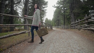 Leder-Shopper mit Hirschstick, REITMAYER