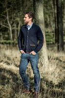 Cardigan mit Lederdetails, HIGHMOOR