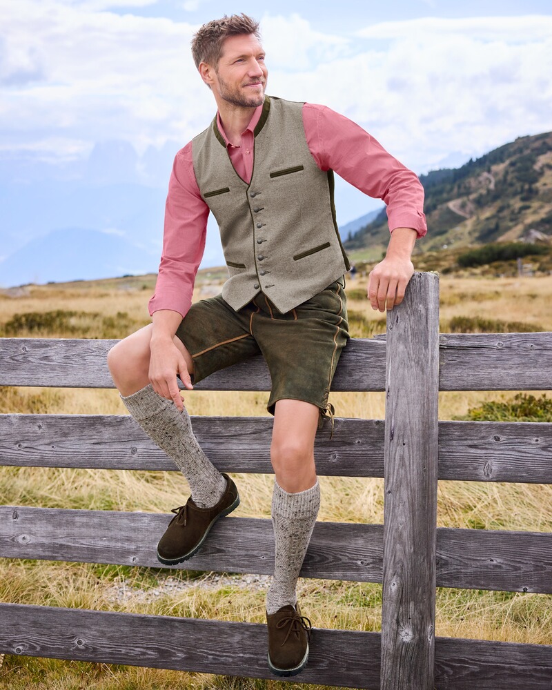 Kurze Lederhose mit Gürtel, Almsach