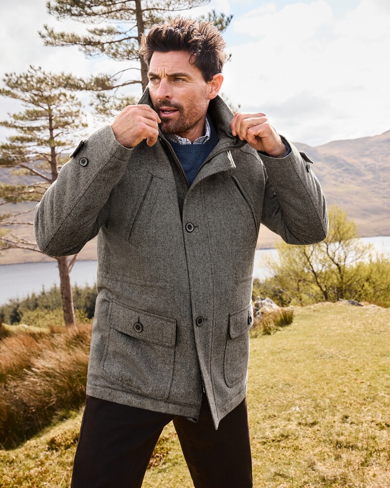Fischgrat-Outdoorjacke, HIGHMOOR