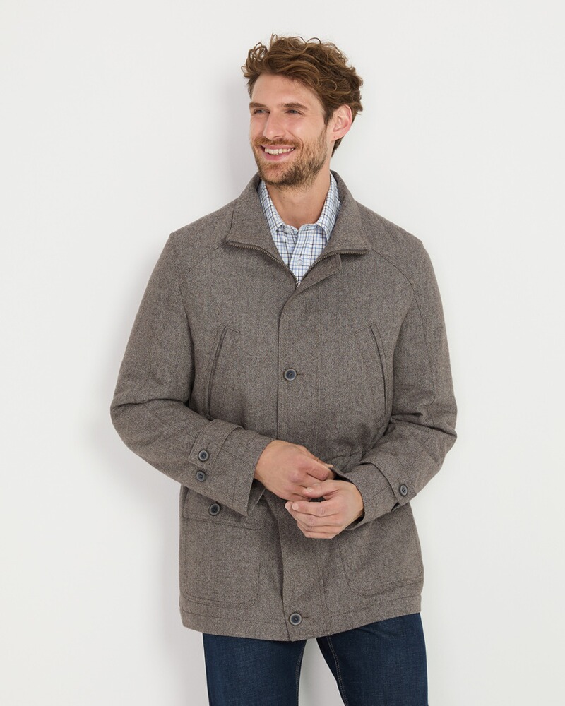 Fischgrat-Outdoorjacke, HIGHMOOR