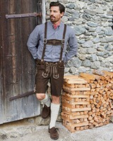 Kurze Lederhose mit Hosenträger, Luis Steindl