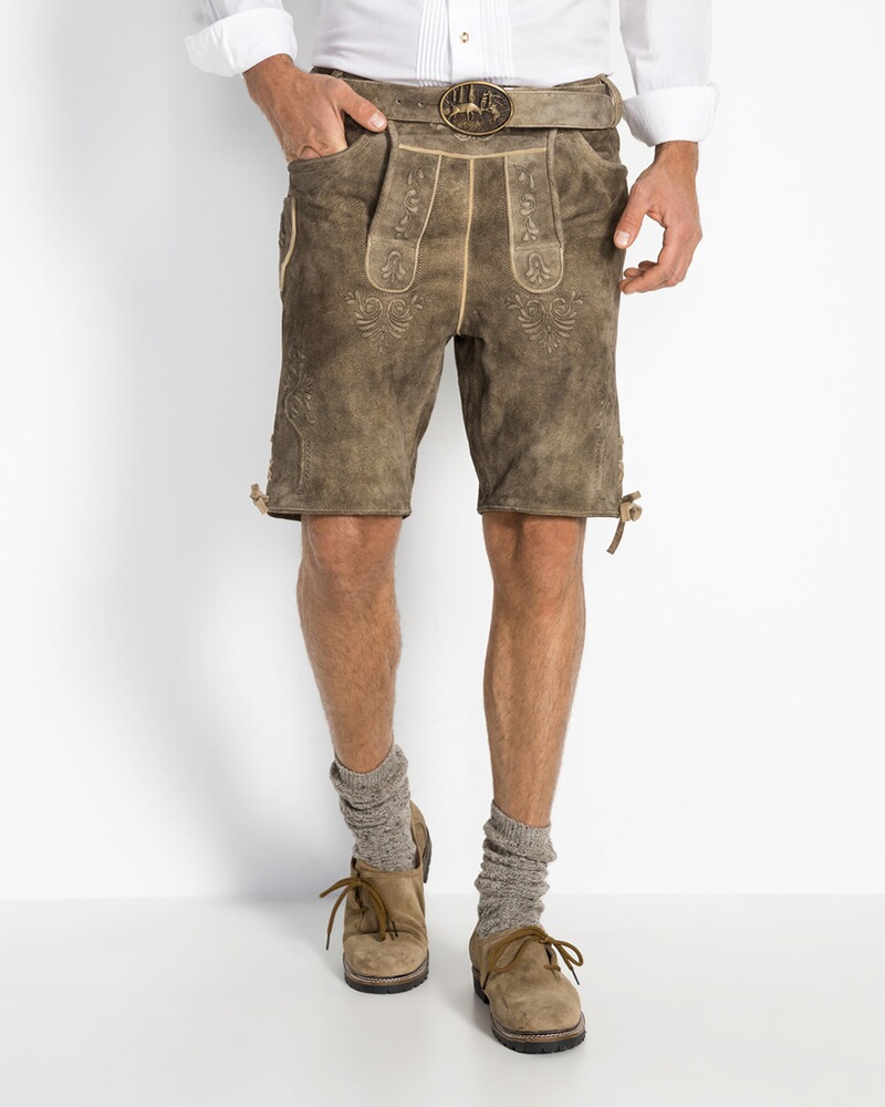 Kurze Lederhose mit Gürtel, Almsach