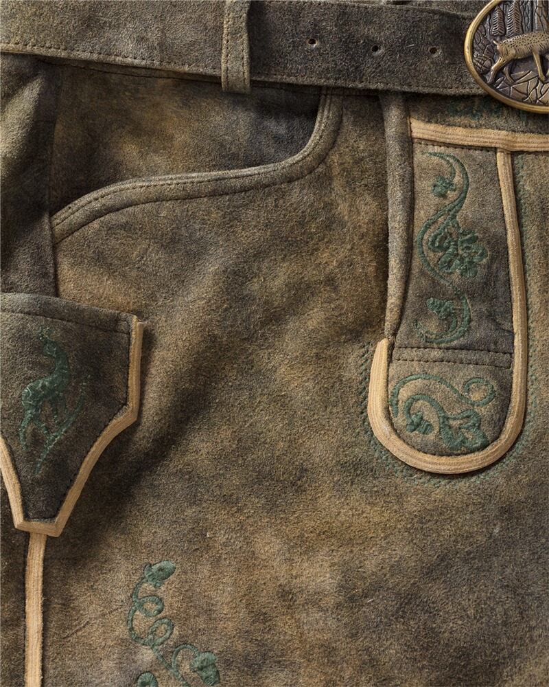 Kurze Lederhose mit Gürtel, Almsach
