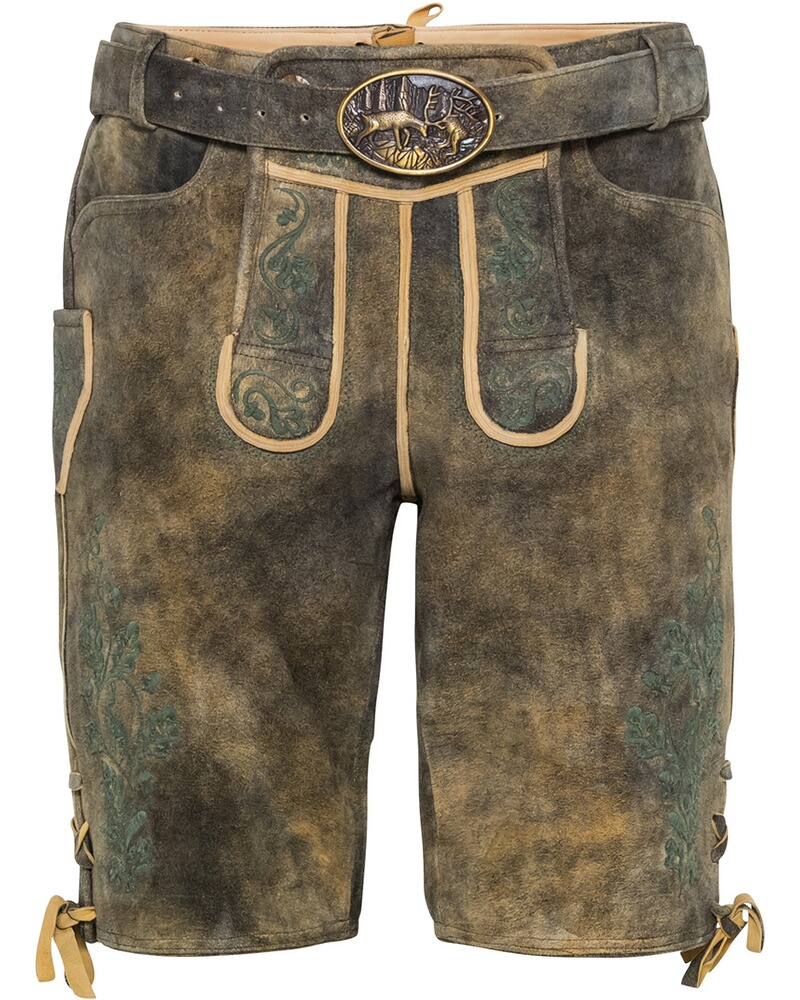 Kurze Lederhose mit Gürtel