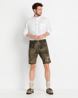 Kurze Lederhose mit Hirschkopf, Almsach
