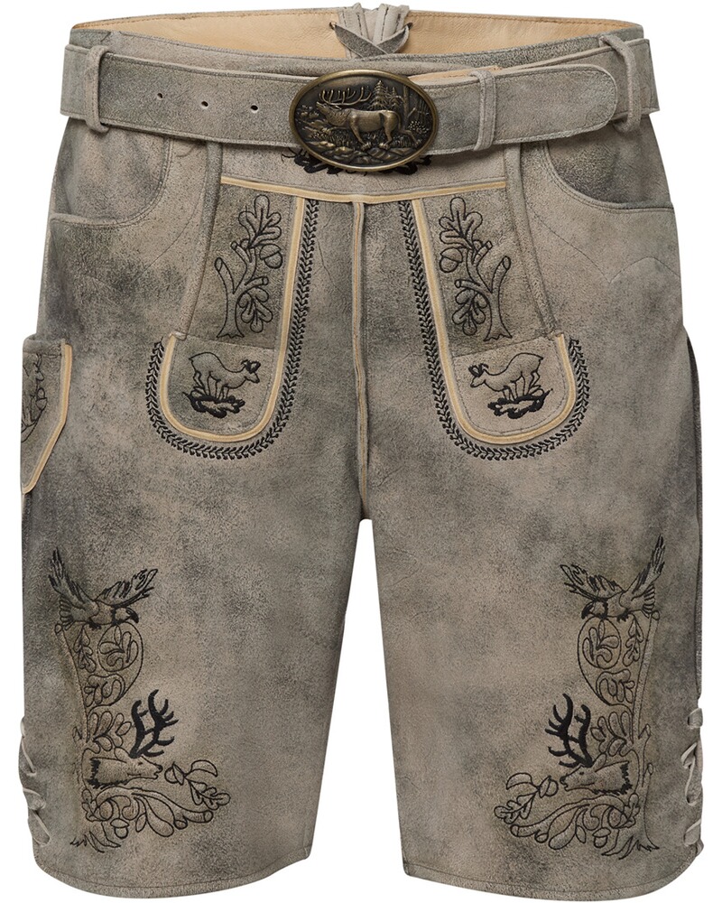 Kurze Lederhose mit Gürtel