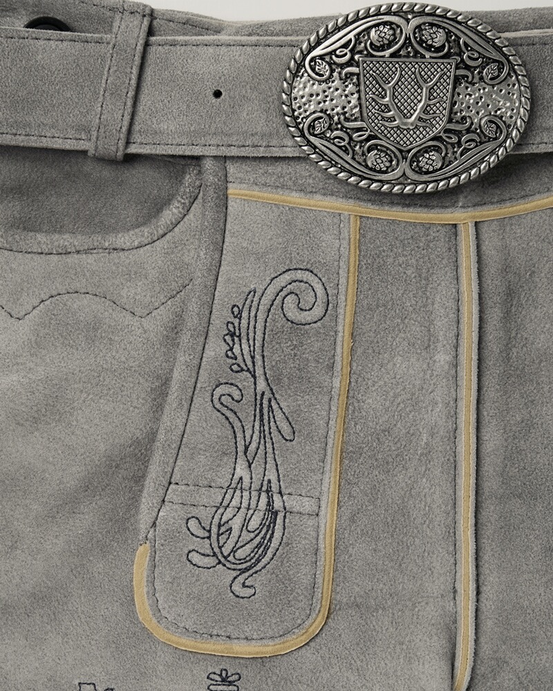 Kurze Lederhose mit Gürtel, Krüger Buam