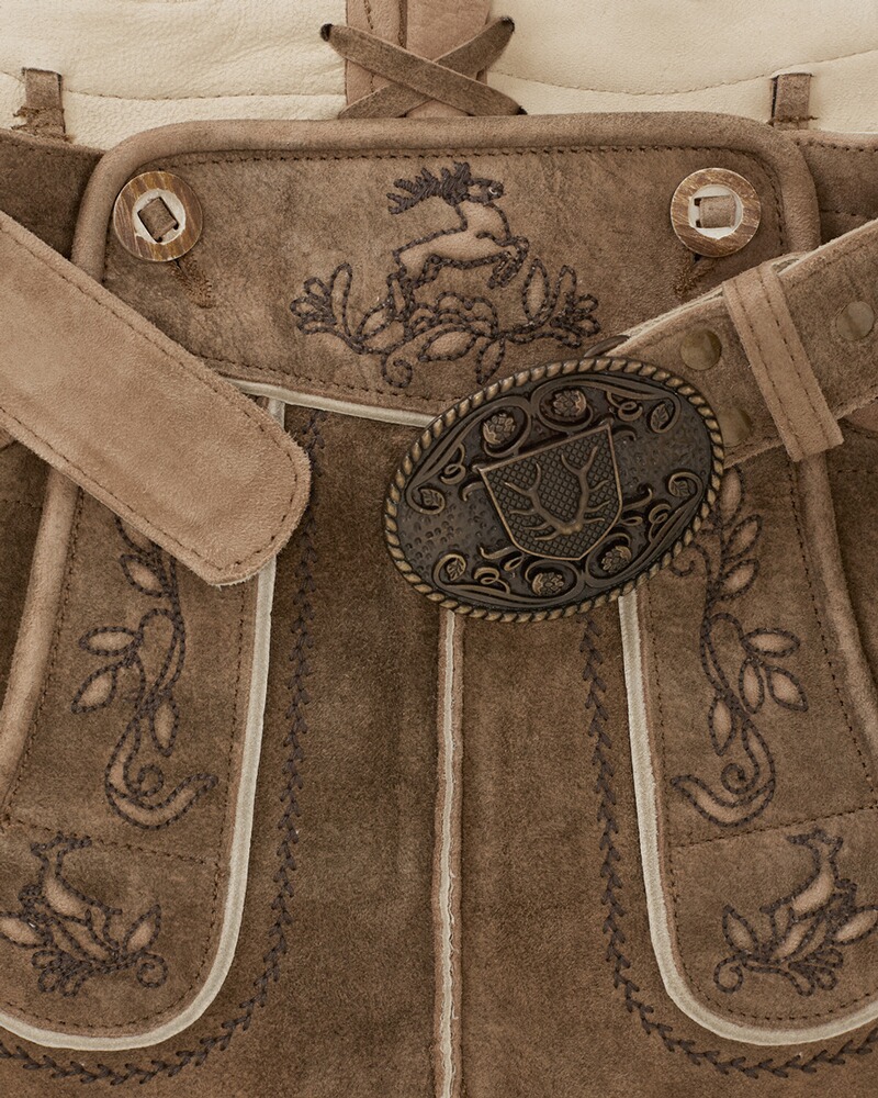 Kurze Lederhose mit Gürtel, Krüger Buam