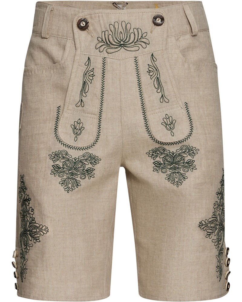 Kurze Leinen-Trachtenhose