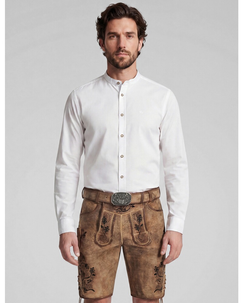 Slim Fit Stehkragenhemd Finsterau, Spieth & Wensky