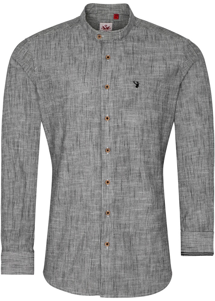 Slim Fit Stehkragenhemd