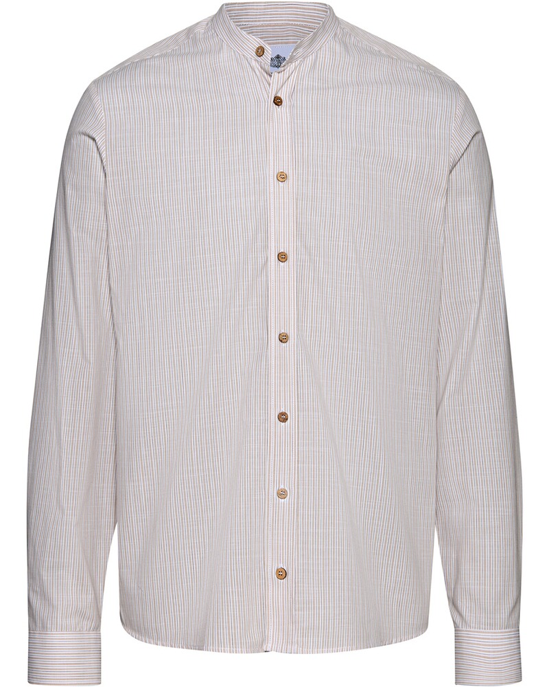 Stehkragen-Streifenhemd