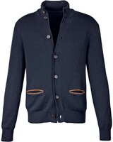Cardigan mit Lederdetails, HIGHMOOR