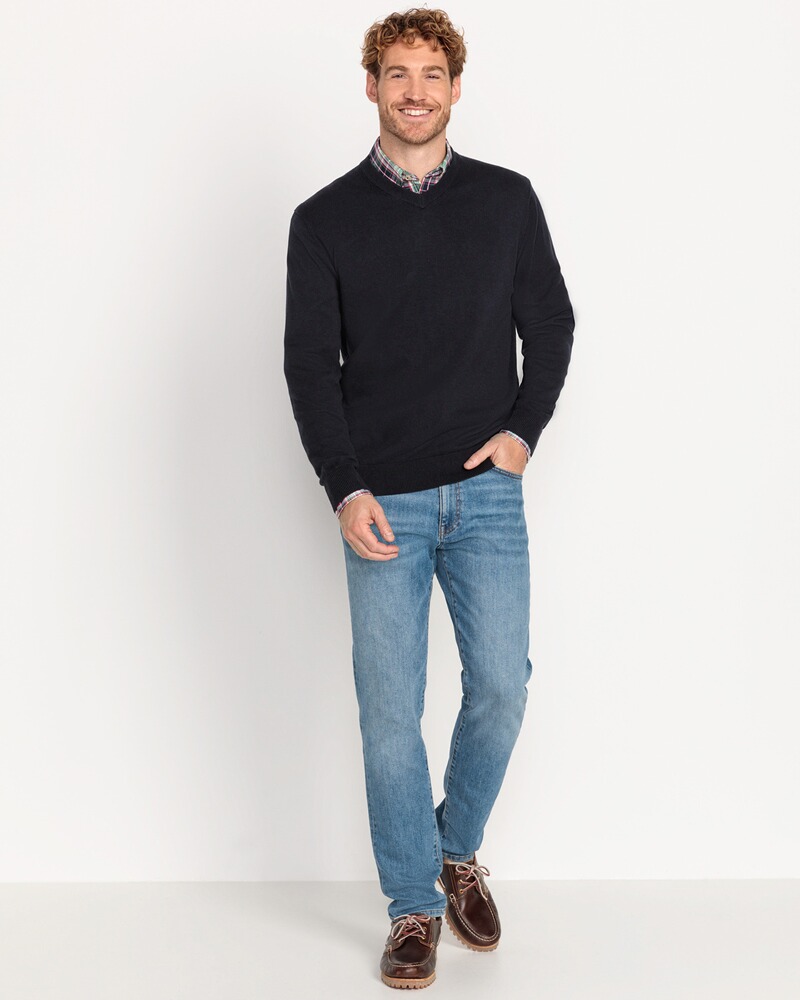 Set: V-Pullover & Karohemd, HIGHMOOR