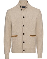 Cardigan mit Lederdetails, HIGHMOOR
