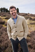 Cardigan mit Lederdetails, HIGHMOOR