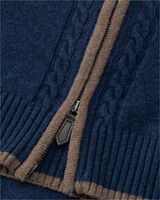 Kapuzenstrickjacke mit Zopfmuster, REITMAYER