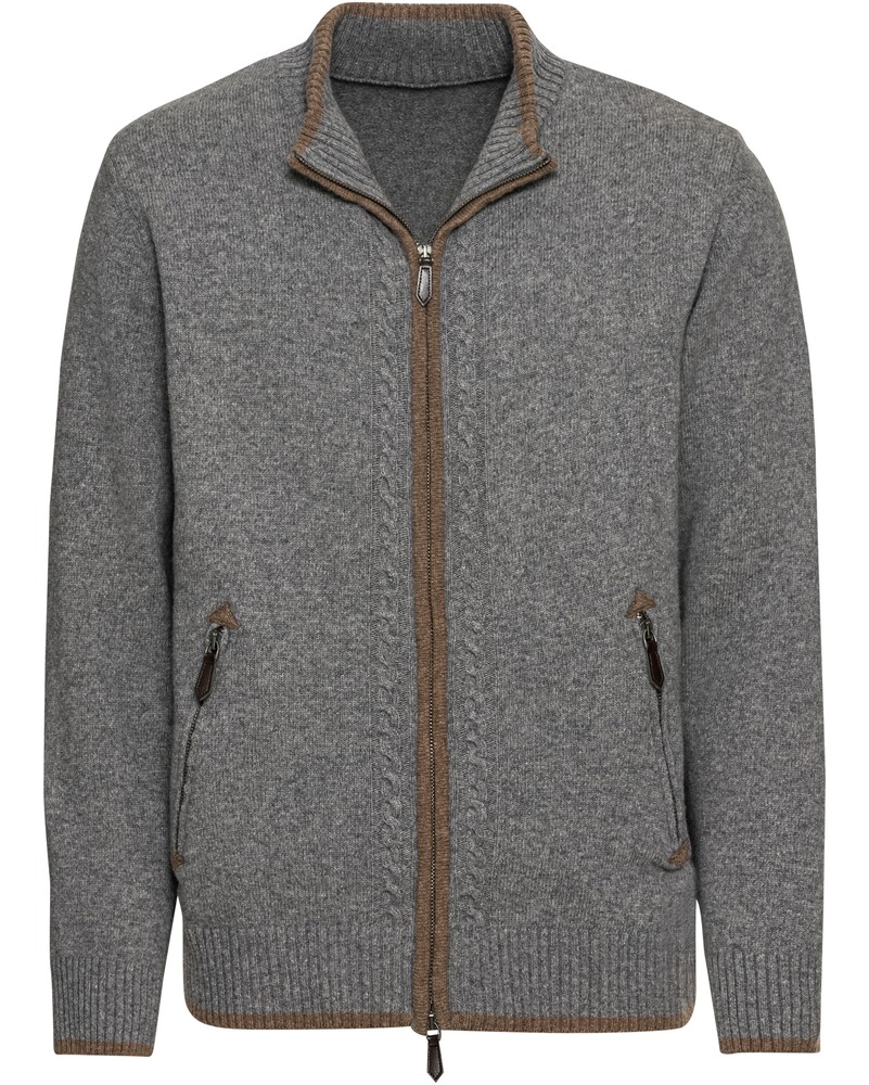 Strickjacke mit Zopfmuster