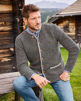 Linksstrick-Cardigan mit Rückenmotiv, REITMAYER