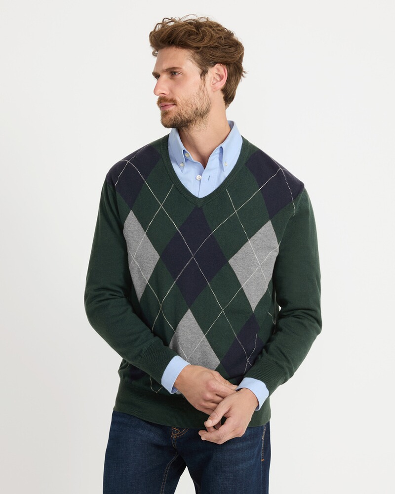 Argyle-Pullover, HIGHMOOR