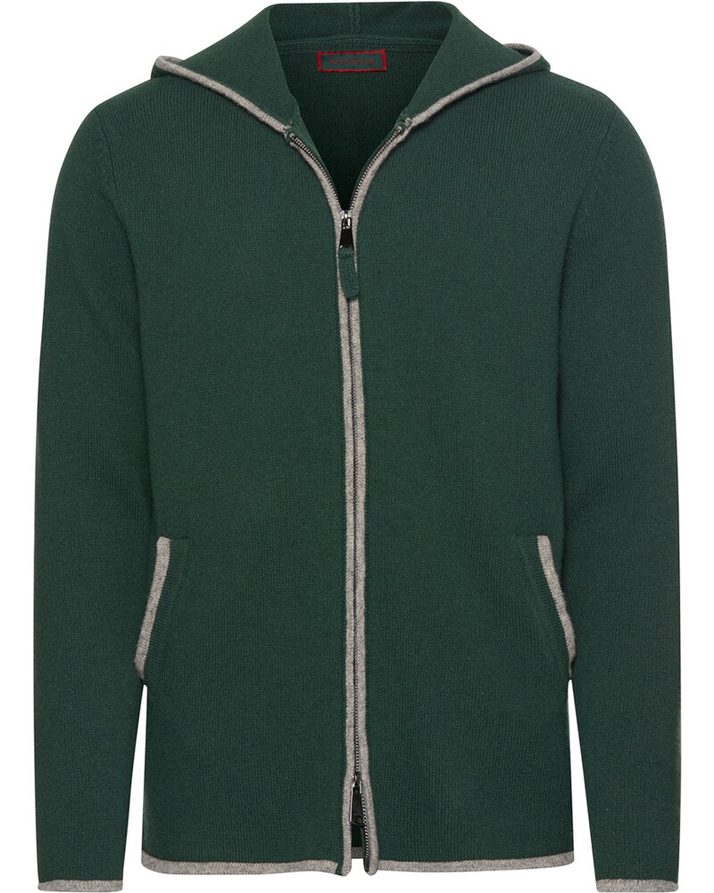 Kapuzenstrickjacke mit Zipper