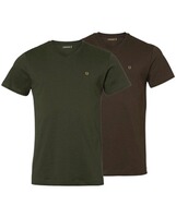 Doppelpack T-Shirts mit V-Ausschnitt, Chevalier