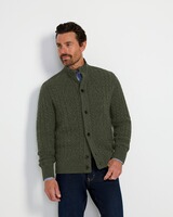 Zopfstrickjacke mit Kontrastdetails, REITMAYER