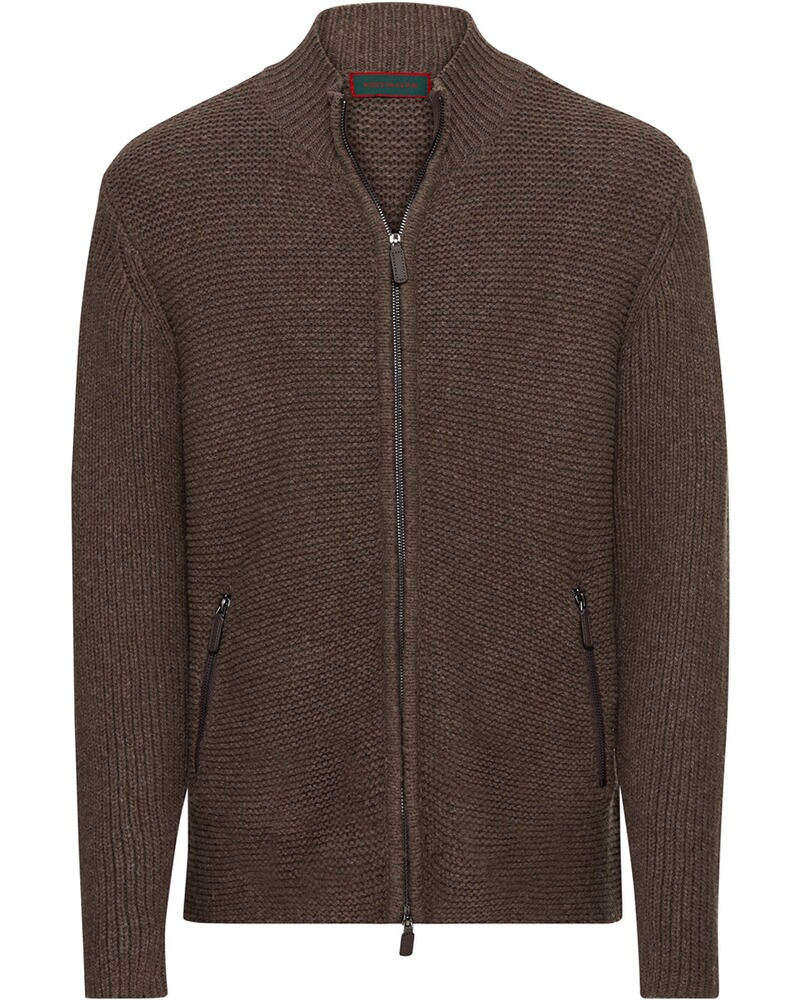 Strickjacke im Strickmuster-Mix