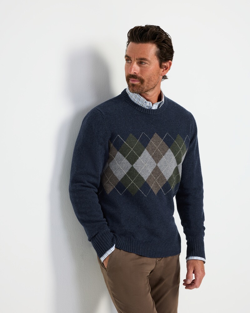 Argyle-Strickpullover, HIGHMOOR
