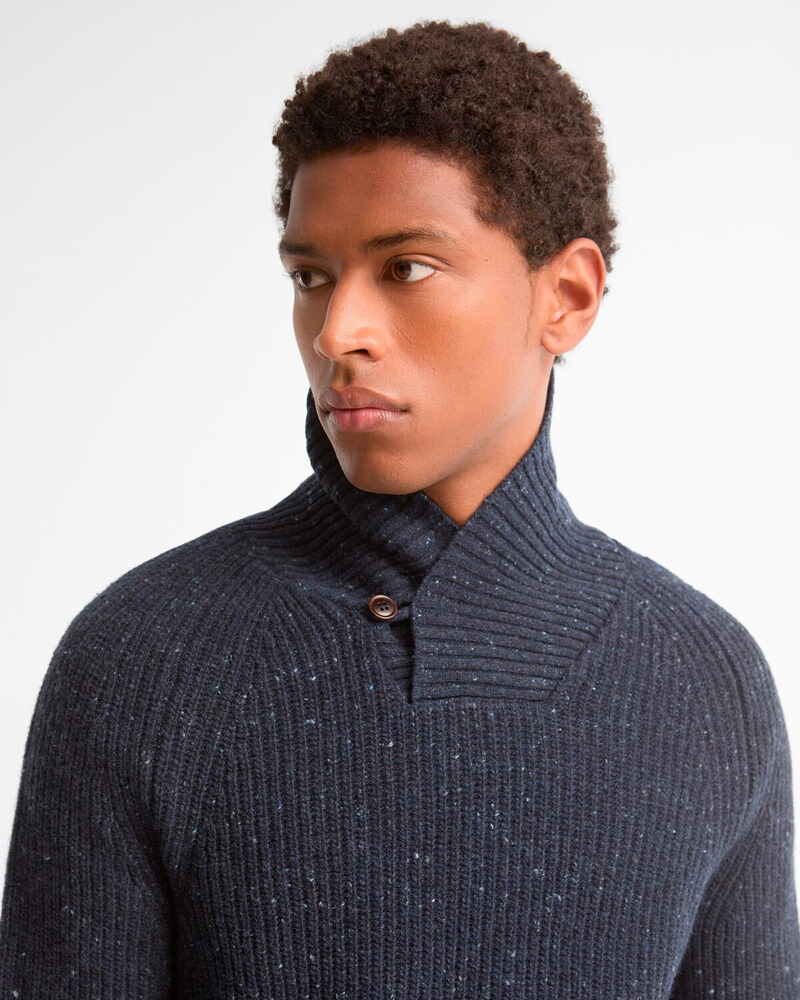 Schalkragen-Pullover Essentials Fleck, Barbour
