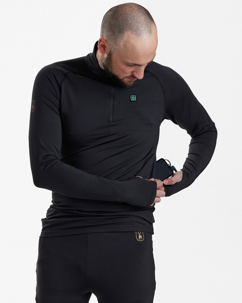 Heat Langarmshirt Half-Zip, Deerhunter