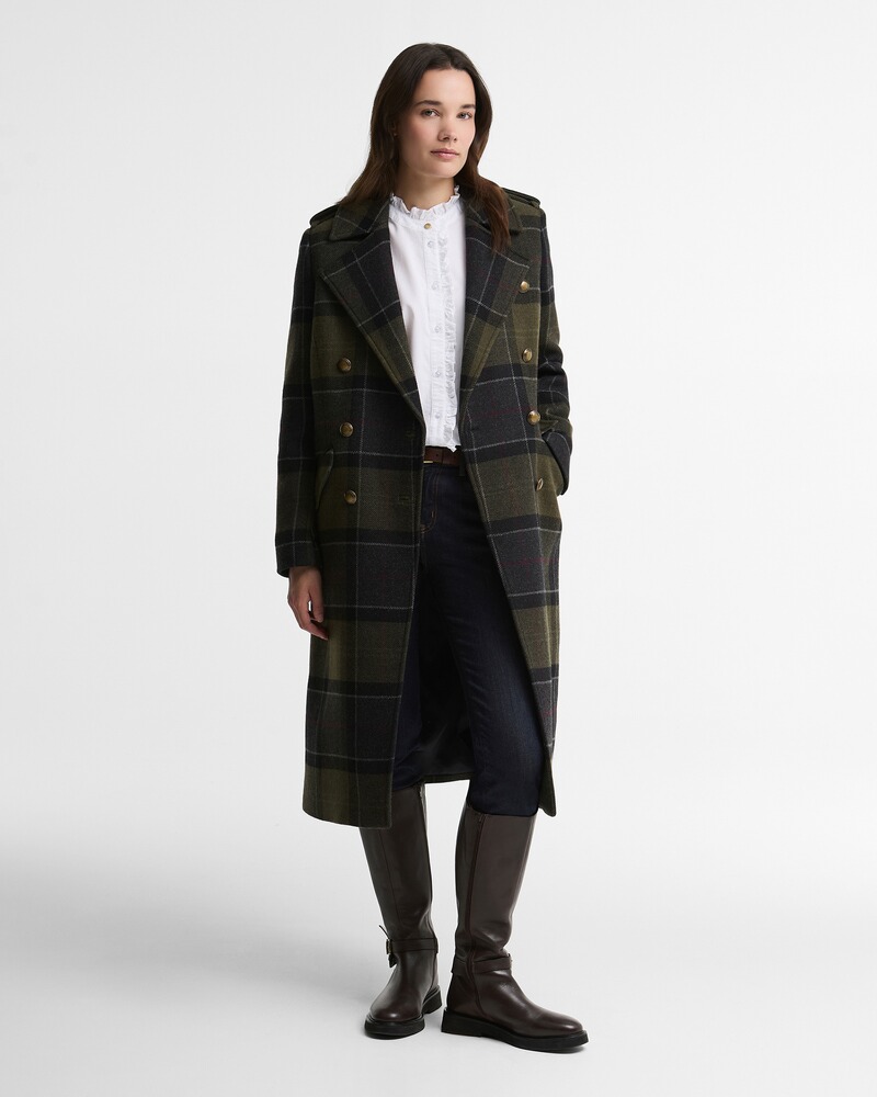 Mantel Cottesmore Checked Wool Coat, Barbour