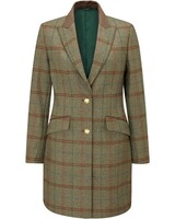 Mantel Tweed Water Repellent Mid-Thigh Coat, Alan Paine