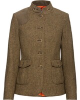 Stehkragenjacke im Fischgratmuster, Brigitte von Schönfels