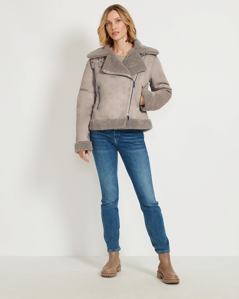 Bikerjacke, White Label
