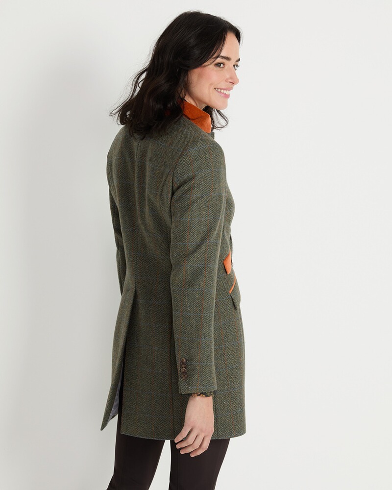 Tweed-Gehrock mit Samtdetails, REITMAYER