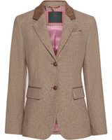Fischgrat-Blazer mit Cordkragen, REITMAYER