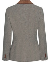 Fischgrat-Blazer mit Cordkragen, REITMAYER