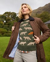 Pullover mit Fuchs-Intarsie, Brigitte von Schönfels