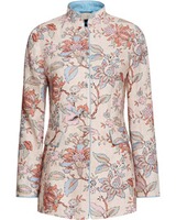 Leinenjacke mit Blumendruck, HIGHMOOR