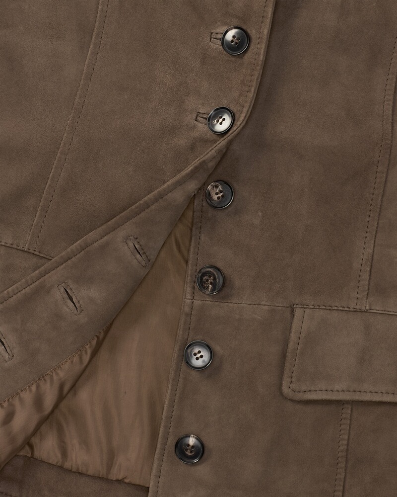 Kragenlose Lederjacke, HIGHMOOR