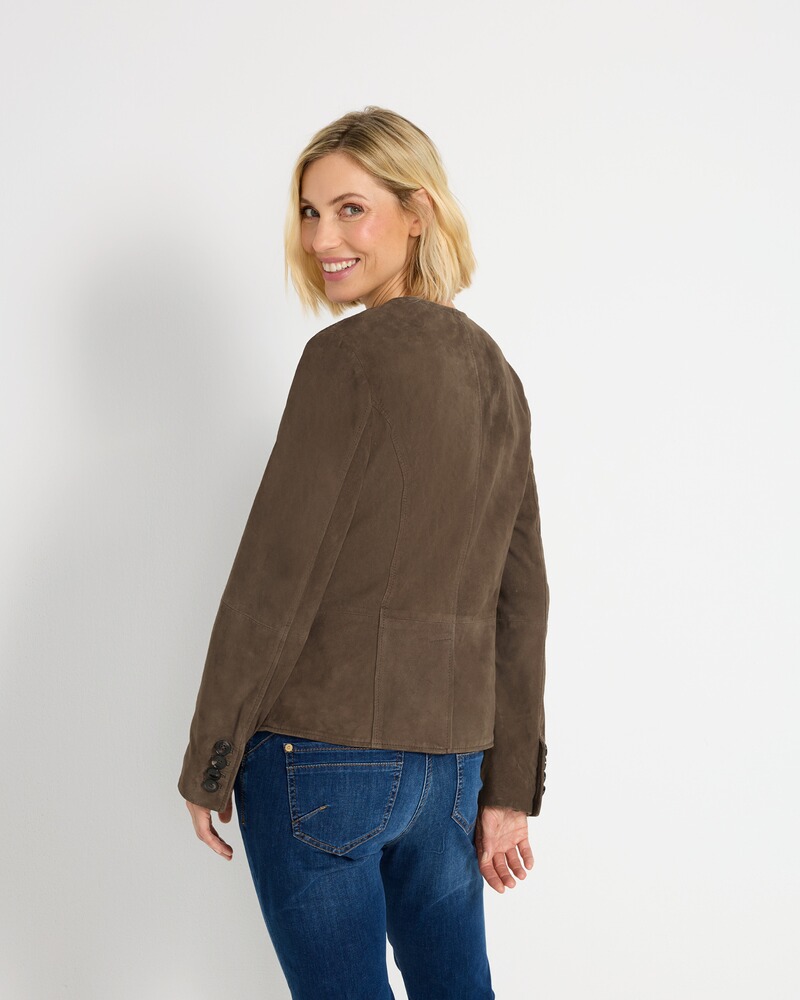 Kragenlose Lederjacke, HIGHMOOR