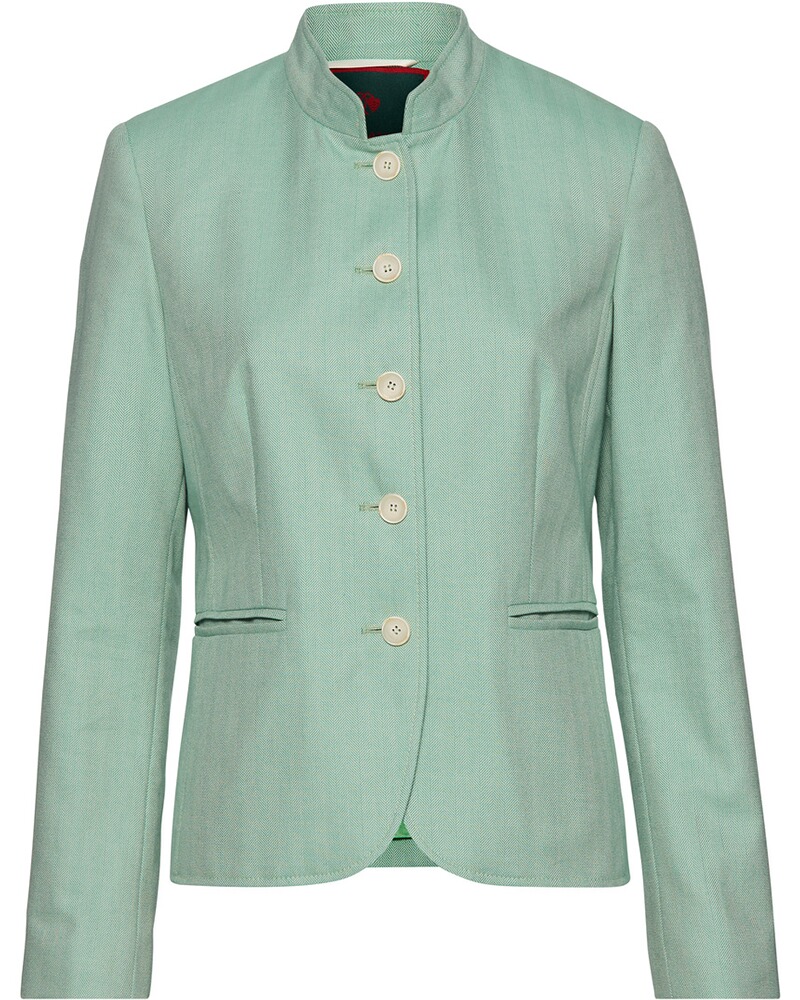 Fischgrat-Stehkragenjacke