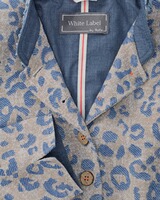 Stehkragenjacke mit Leopardenmuster, White Label