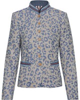 Stehkragenjacke mit Leopardenmuster, White Label