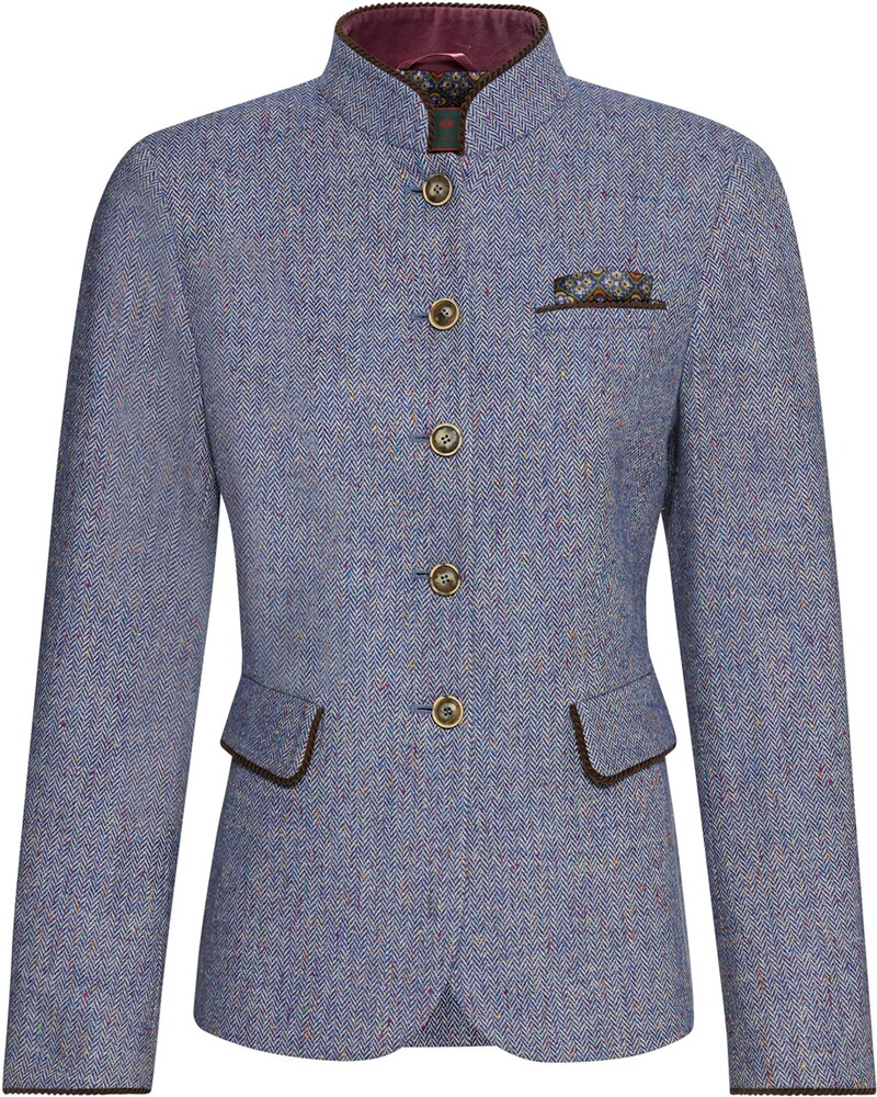 Tweed-Stehkragenjacke