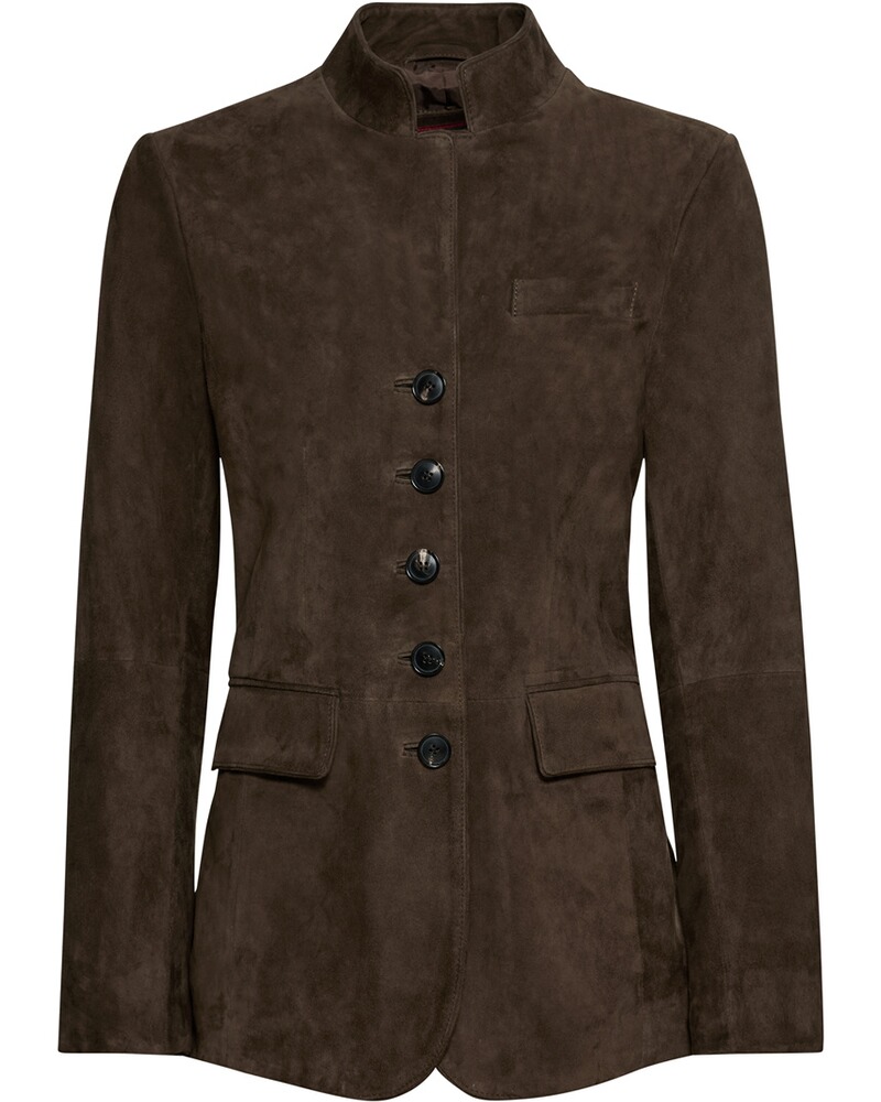 Lederjacke mit Stehkragen