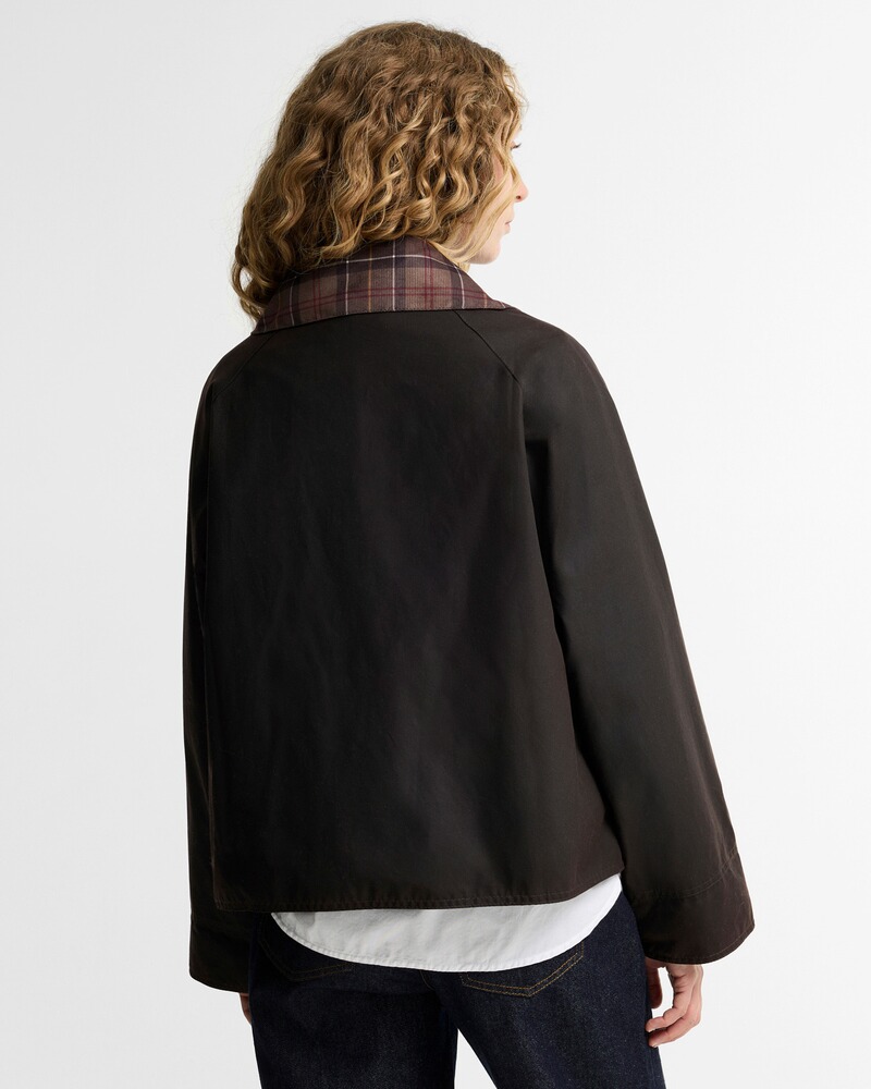 Wachsjacke Icons Tartan Collar Spey, Barbour